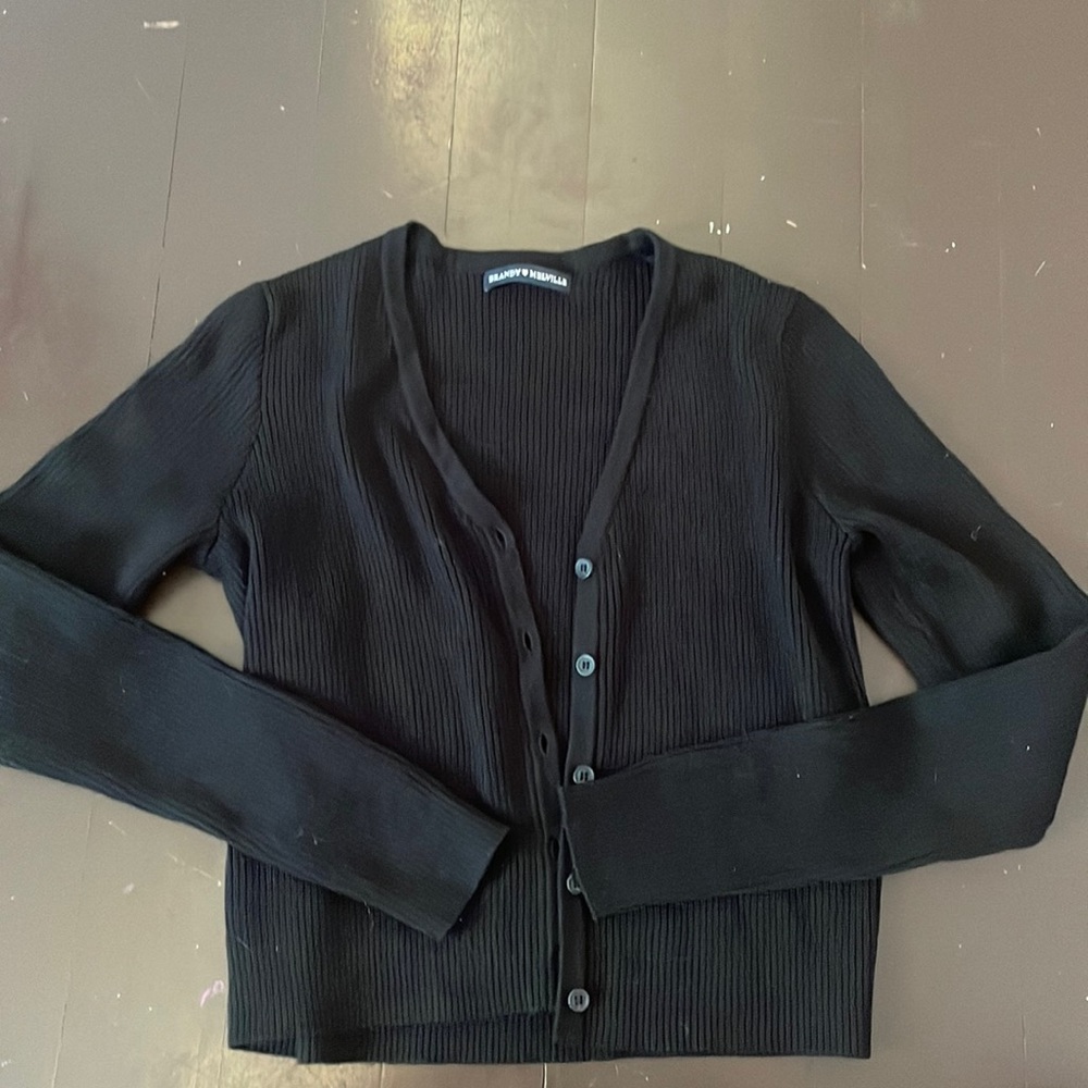 brandy black cardigan